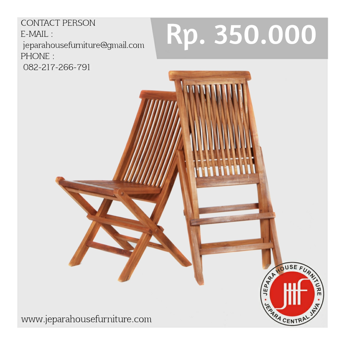 jual kursi lipat kayu jati murah | folding chair indonesian