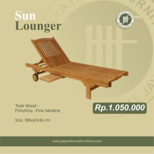 Sun Lounger Teak Wood